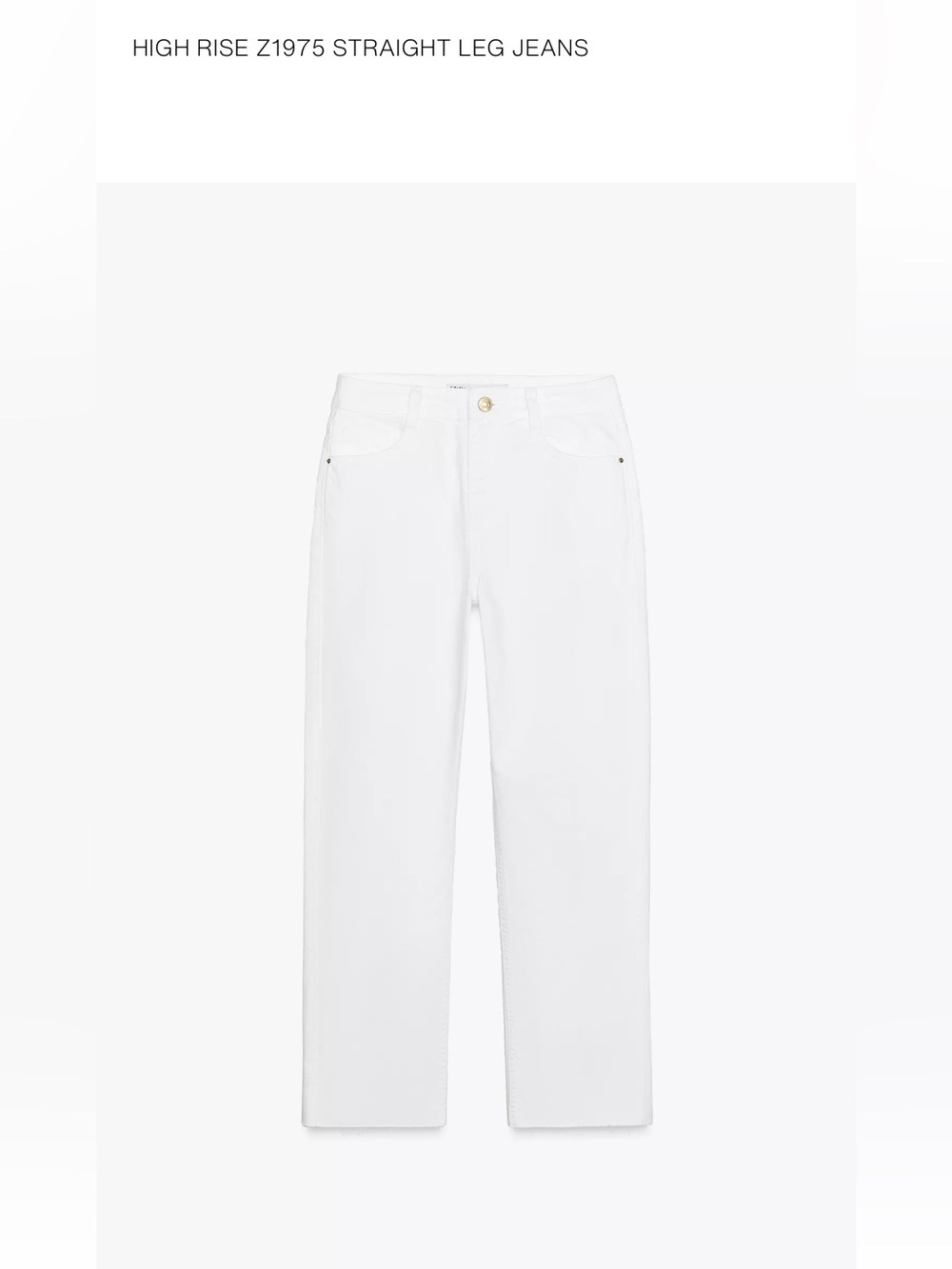 ZARA High Rise Z1975 straight leg jeans